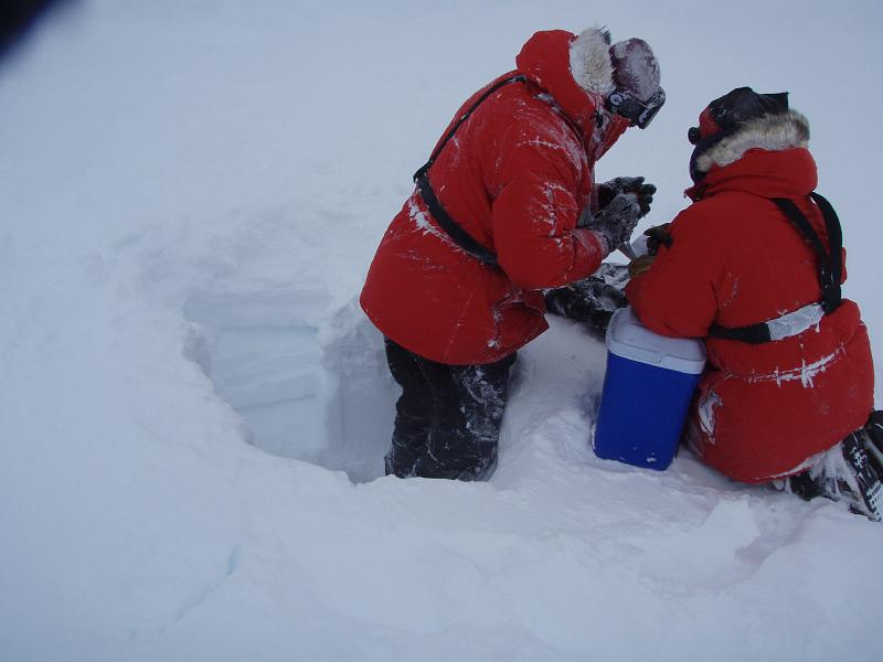 Mike and Brent collect slush samples.JPG